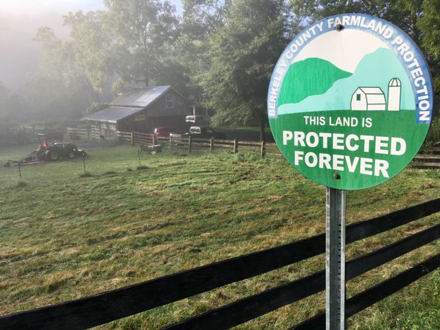 West Virginia farmland conservation sign